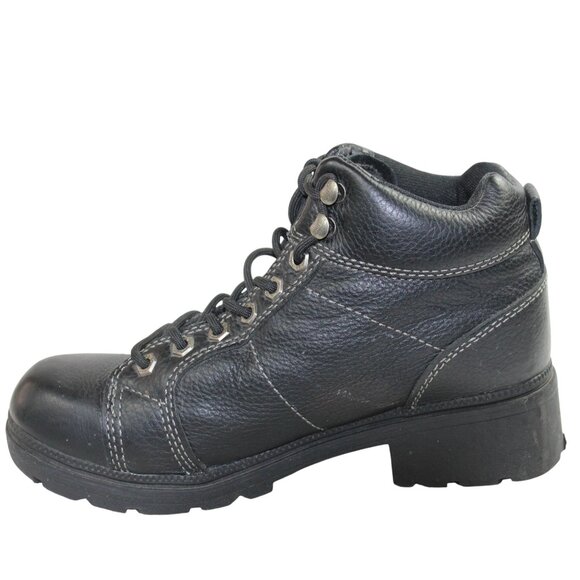 Harley-Davidson Tyler Black Leather Lace-Up Boot Size 9.5 - Picture 5 of 10